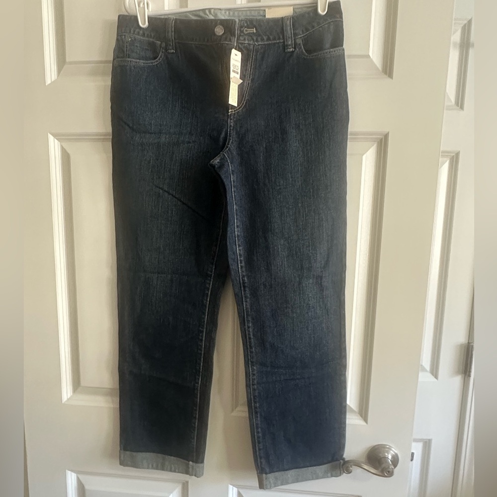Talbots Dark Indigo Jeans with Contrast Stitching